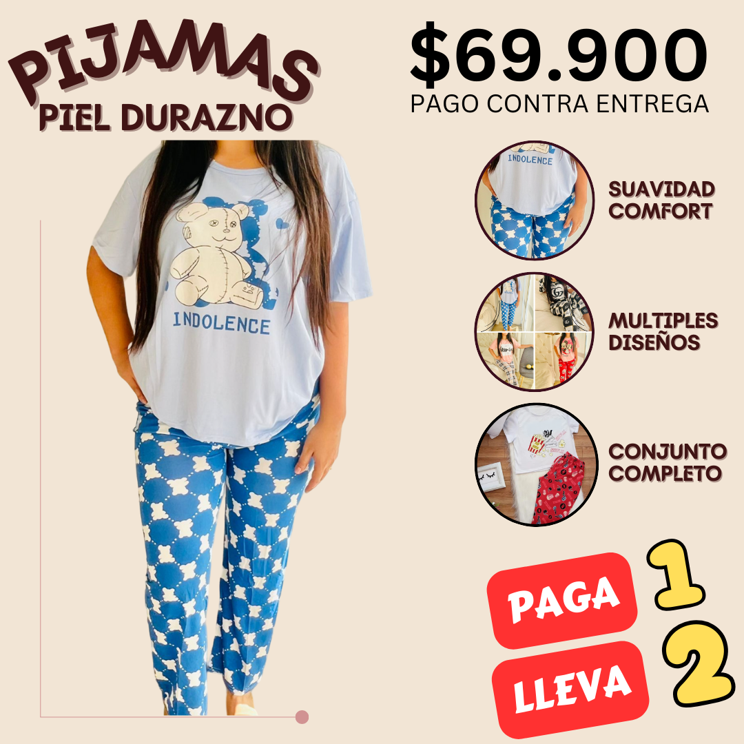 Pijamas Premium en Piel de Durazno talla única