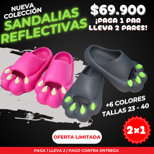 Sandalias Reflectivas De Oso